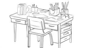 coloriage Rentrée Scolaire pour enfants à télécharger