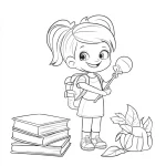 coloriage Rentrée Scolaire à imprimer pour enfant de 9 ans