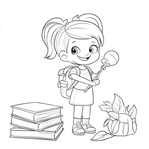 coloriage Rentrée Scolaire à imprimer pour enfant de 9 ans