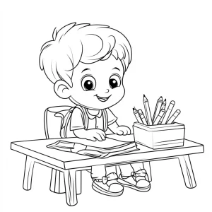 coloriage Rentrée Scolaire a colorier en ligne gratuitement