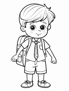 image de coloriage Rentrée Scolaire pour enfant