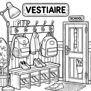 coloriage Rentrée Scolaire pour enfant