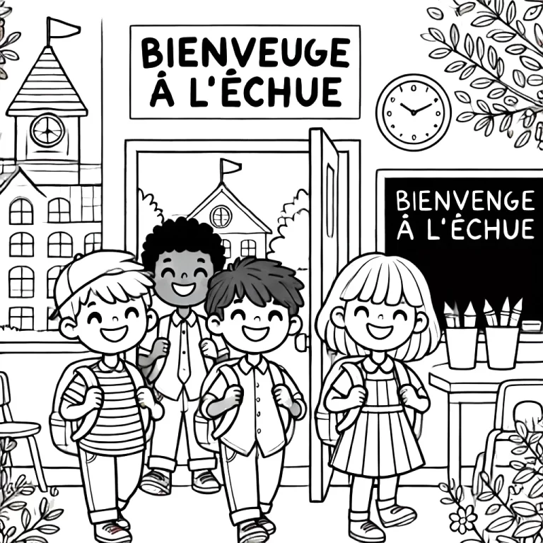 Tranh tô màu Rentrée Scolaire