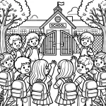 coloriage Rentrée Scolaire gratuit a imprimer