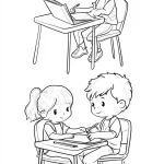 coloriage Rentrée Scolaire pour enfant de 8 ans