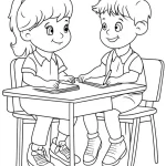 coloriage Rentrée Scolaire a dessiner en ligne