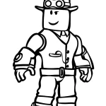 coloriage Roblox à imprimer pour enfant de 6 ans