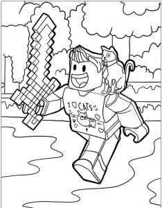 a imprimer coloriage Roblox gratuit