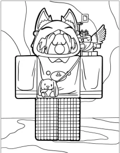 coloriage Roblox et decoupage