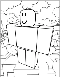 coloriage Roblox pour enfants a imprimer