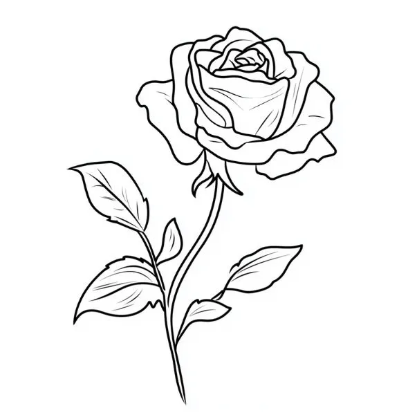 Tranh tô màu Rose