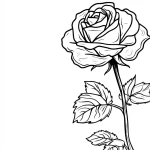 coloriage Rose a colorier en ligne gratuitement