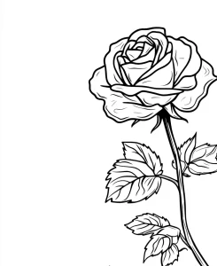 coloriage Rose a colorier en ligne gratuitement