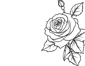 coloriage Rose pour enfant de 7 ans