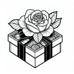 coloriage Rose gratuit à imprimer