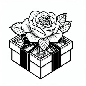 coloriage Rose gratuit à imprimer