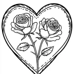coloriage Rose à imprimer pdf