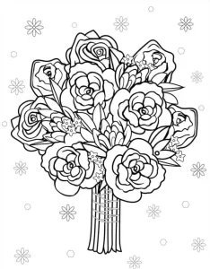 coloriage Rose gratuit pour enfants