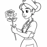 coloriage Rose educatif pour enfant