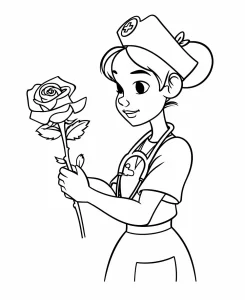 coloriage Rose educatif pour enfant