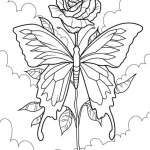 coloriage Rose de pour enfants