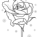 coloriage Rose gratuit a imprimer