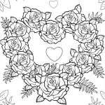 coloriage Rose et decoupage