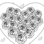 coloriage Rose pour enfant de 7 ans
