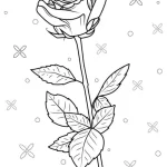 coloriage Rose à imprimer pdf gratuit