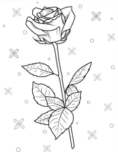 coloriage Rose à imprimer pdf gratuit
