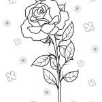 coloriage Rose pour enfant a imprimer gratuit