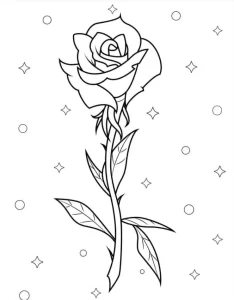 coloriage Rose d