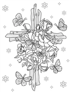 coloriage Rose pour enfant à imprimer