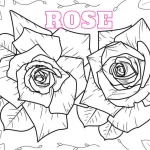 coloriage Rose à imprimer gratuitement