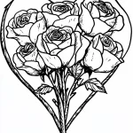 coloriage Rose et decoupage