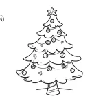 coloriage Sapin de Noël à imprimer pour enfant de 3 ans