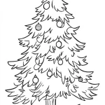 coloriage Sapin de Noël à imprimer pour enfant de 6 ans