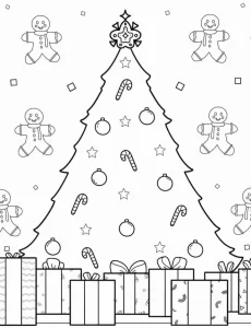 coloriage Sapin pour bebe a imprimer