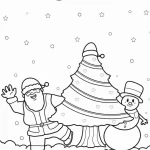 image de coloriage Sapin pour enfant