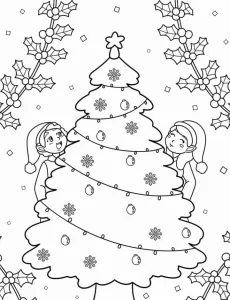coloriage Sapin pour enfant de 7 ans