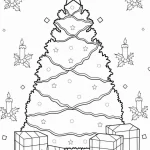 coloriage Sapin et découpage à imprimer