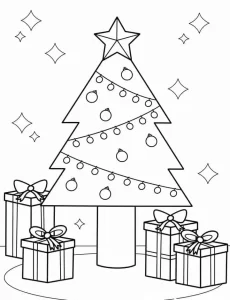 coloriage Sapin en ligne pour enfant
