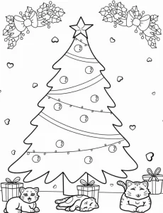 coloriage Sapin pour enfant de 5 ans