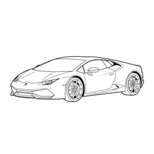 coloriage Silhouette d’une Lamborghini Huracán gratuit a imprimer