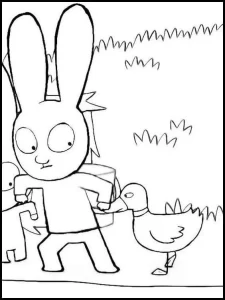 coloriage Simon à imprimer pour enfant de 3 ans