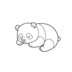 coloriage Sleeping Baby Panda à imprimer pour enfant de 9 ans