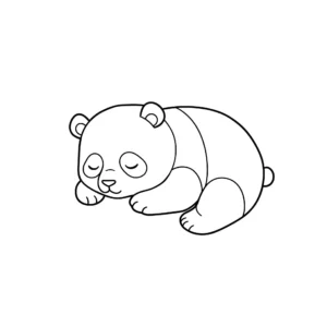 coloriage Sleeping Baby Panda à imprimer pour enfant de 9 ans