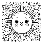 télécharger coloriage Soleil gratuit