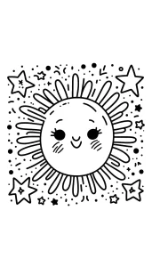 télécharger coloriage Soleil gratuit