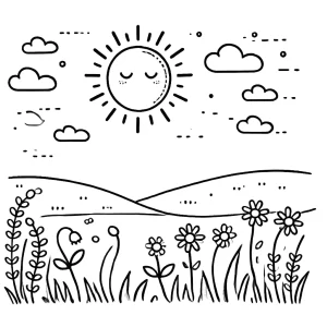 coloriage Soleil à imprimer pdf gratuit